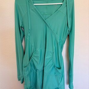 Athleta Teal Long Sleeve dress spf coverup